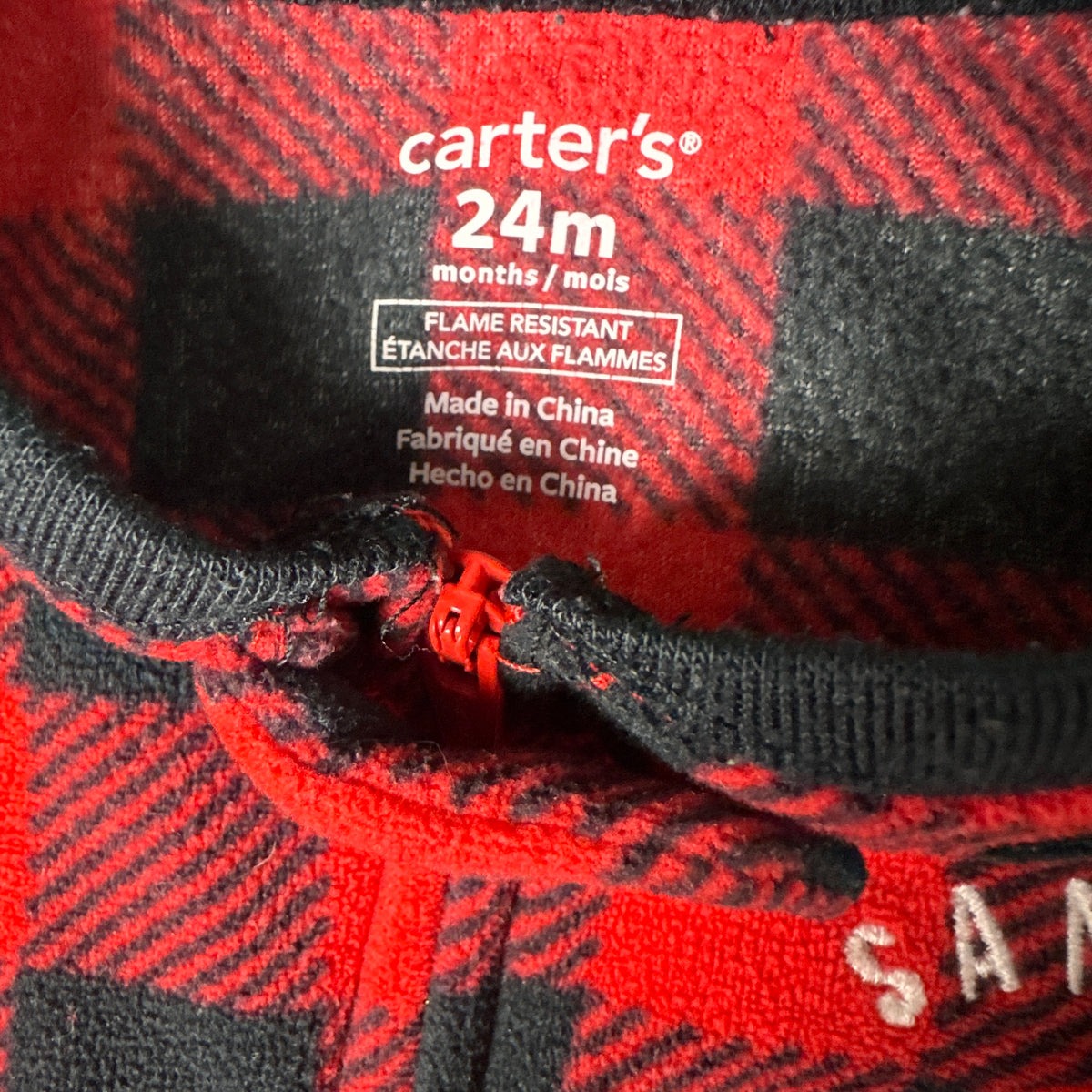 Grenouillère à carreaux