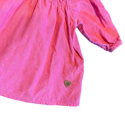 Petite Robe à pois en velours texturé