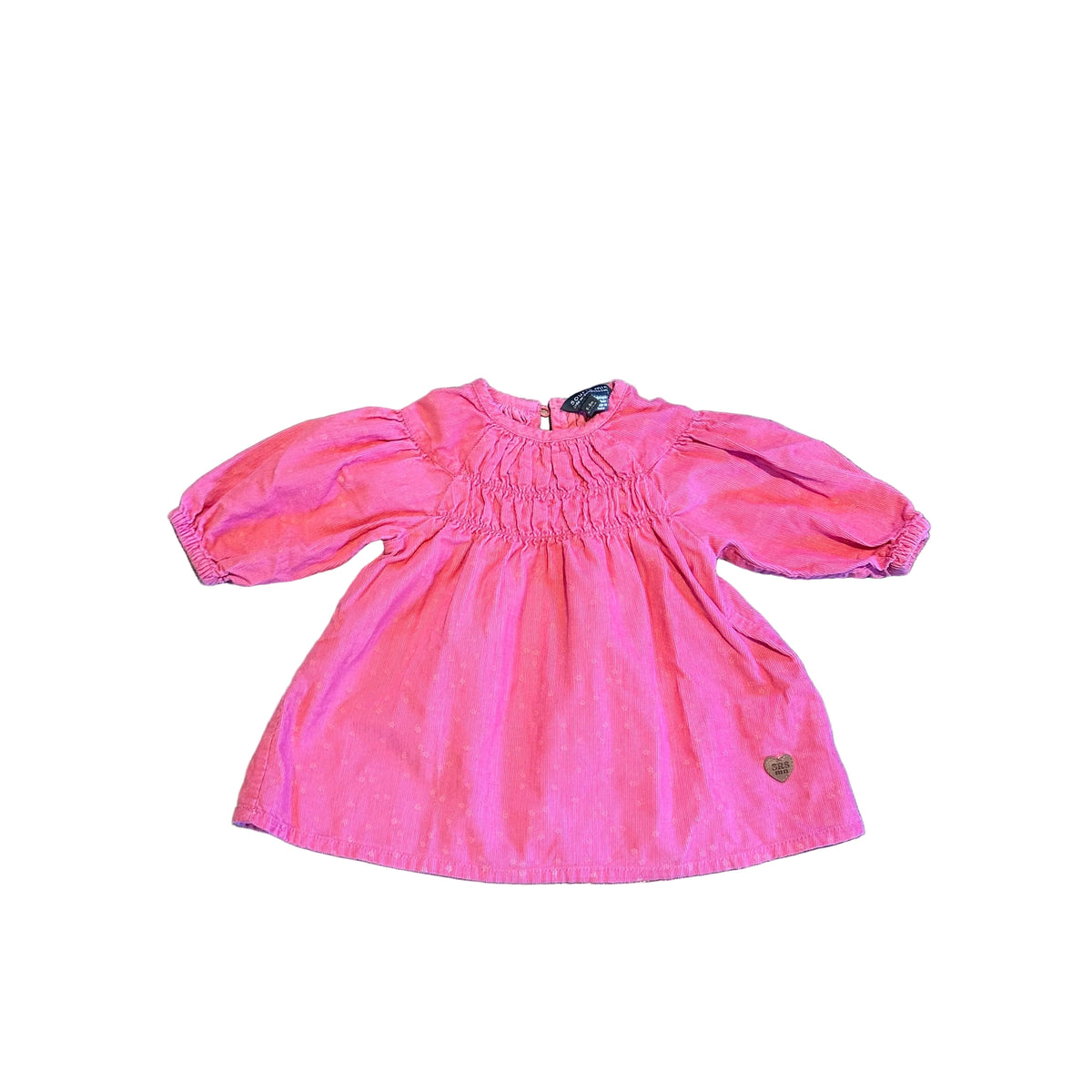 Petite Robe à pois en velours texturé