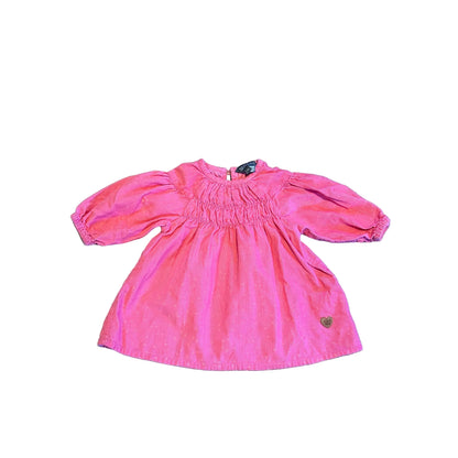 Petite Robe à pois en velours texturé