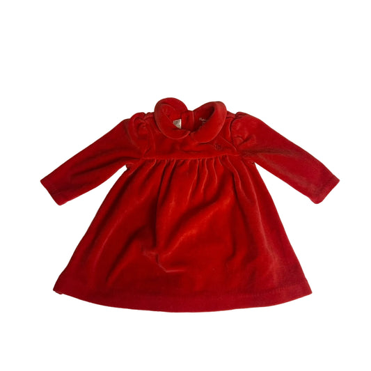 Robe en velour avec col claudine