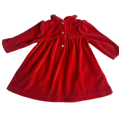 Robe en velour avec col claudine