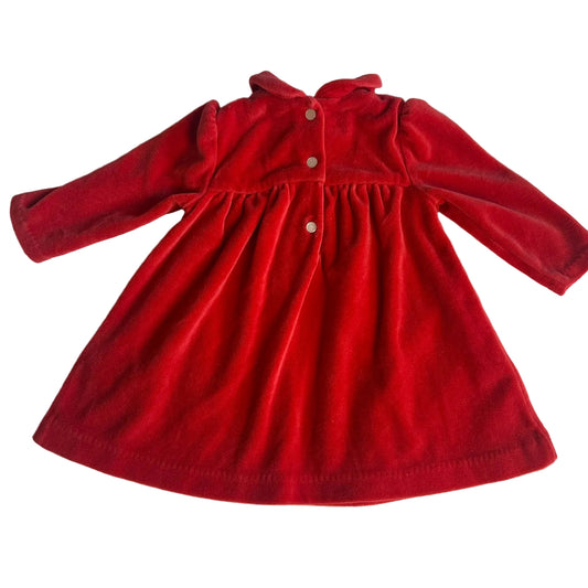 Robe en velour avec col claudine