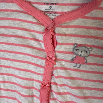 Grenouillère rayée avec petit motif de souris