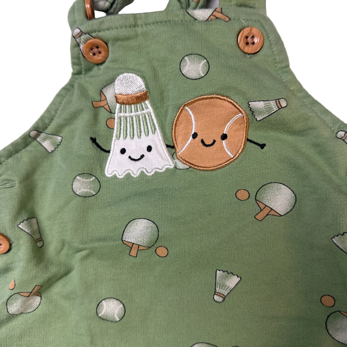 Ensemble salopette avec t-shirt à motifs de badminton