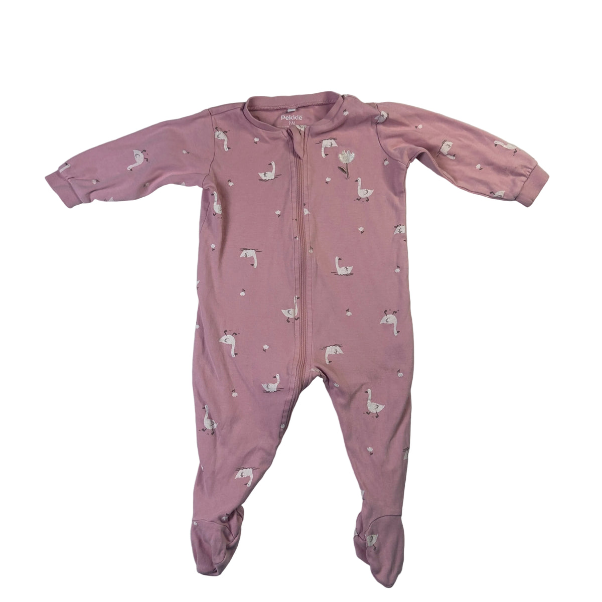 Grenouillère à motifs de cygnes