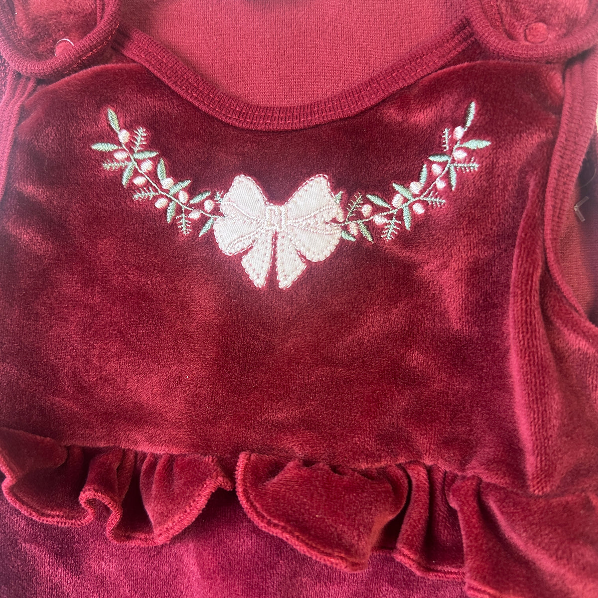 Salopette velours avec broderie