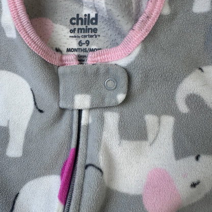 Grenouillère en polaire à motifs d’éléphants