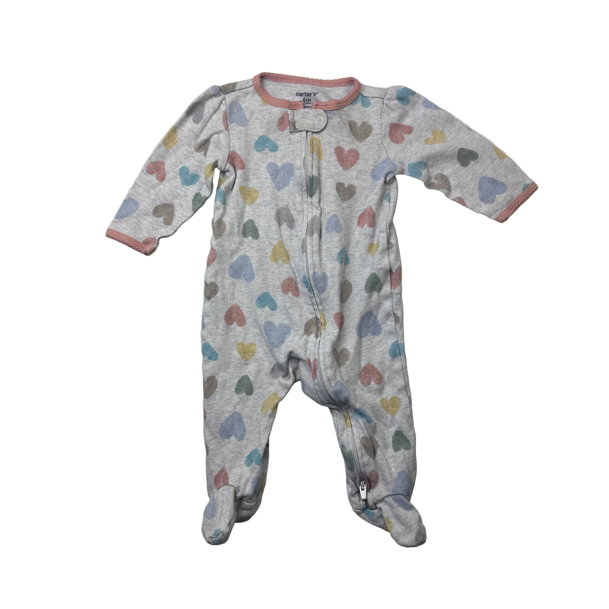 Grenouillère avec motifs cœurs multicolores