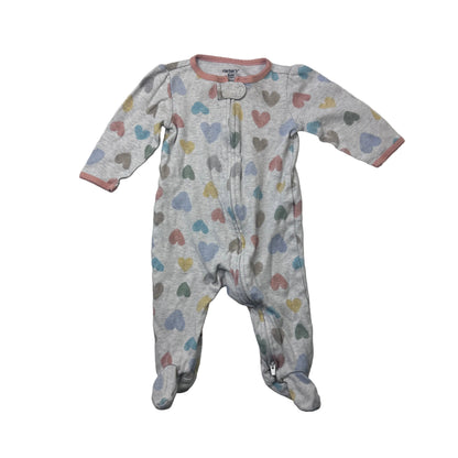 Grenouillère avec motifs cœurs multicolores
