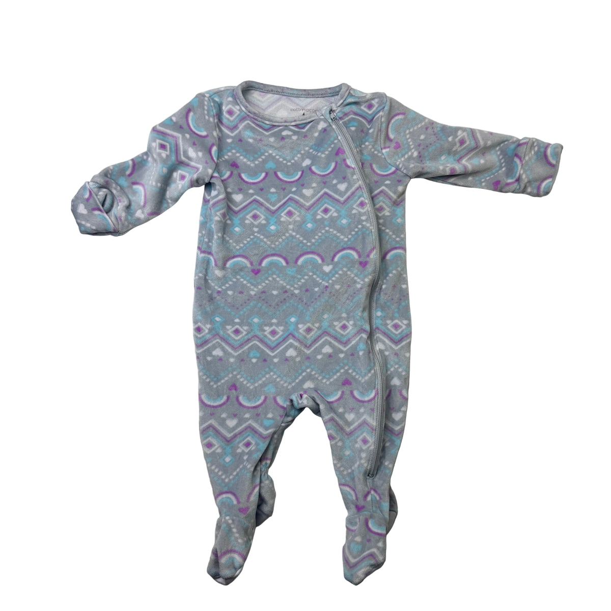 Grenouillère en polaire à motif zig zag