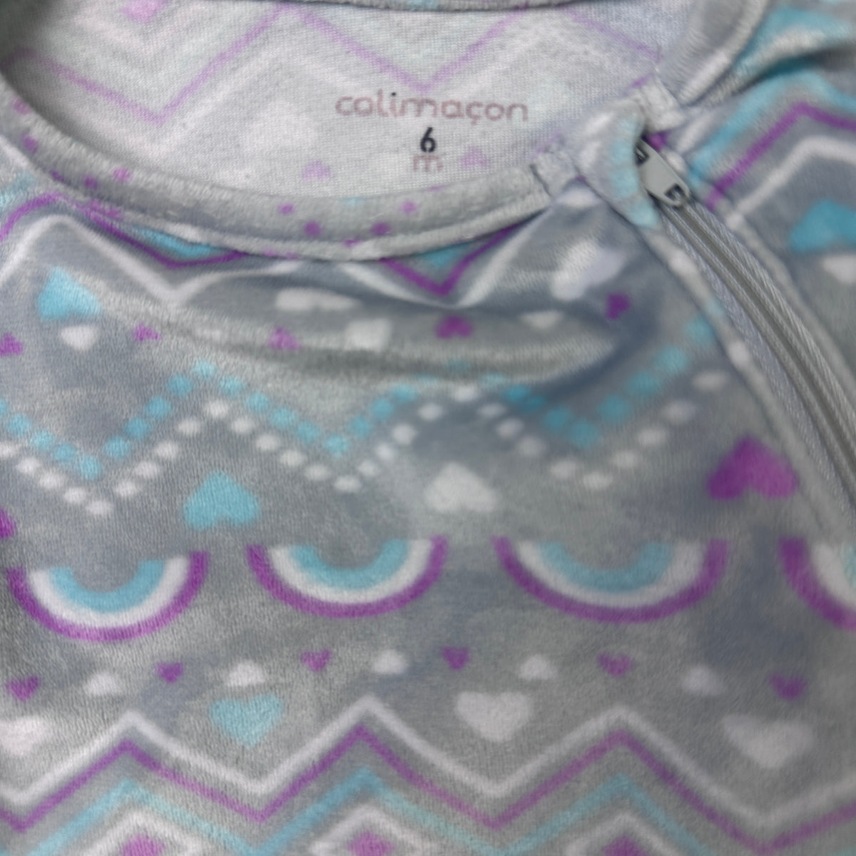 Grenouillère en polaire à motif zig zag