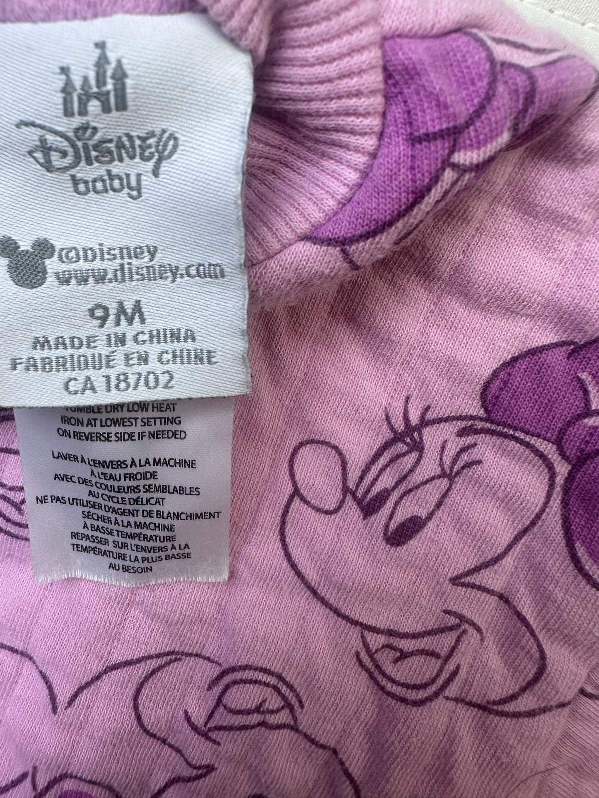 Chandail rose à manches longues Minnie Mouse