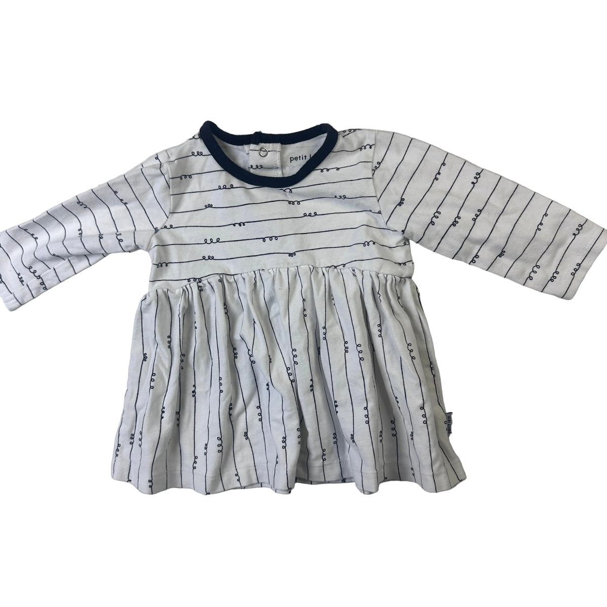Chandail motif de fines lignes et petites boucles