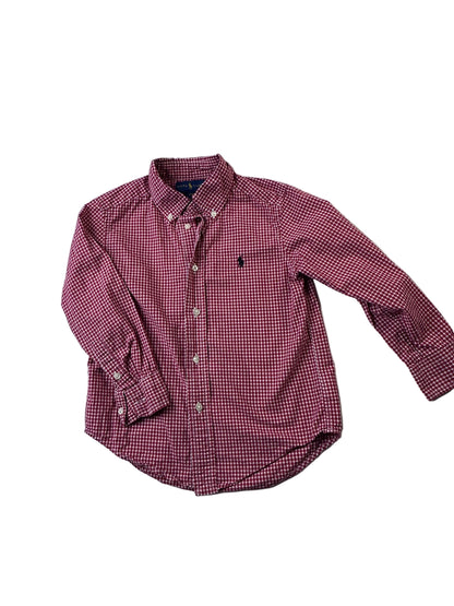 Chemise à manches longues à carreaux