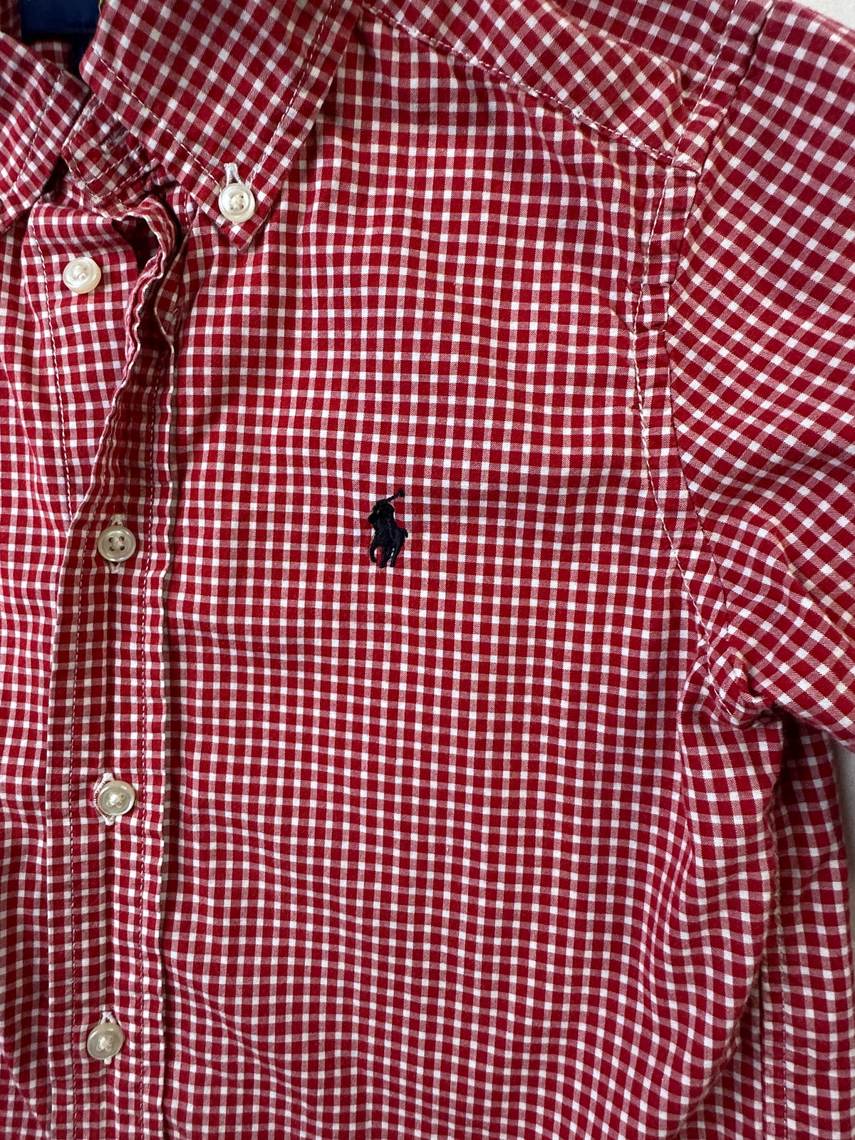 Chemise à manches longues à carreaux