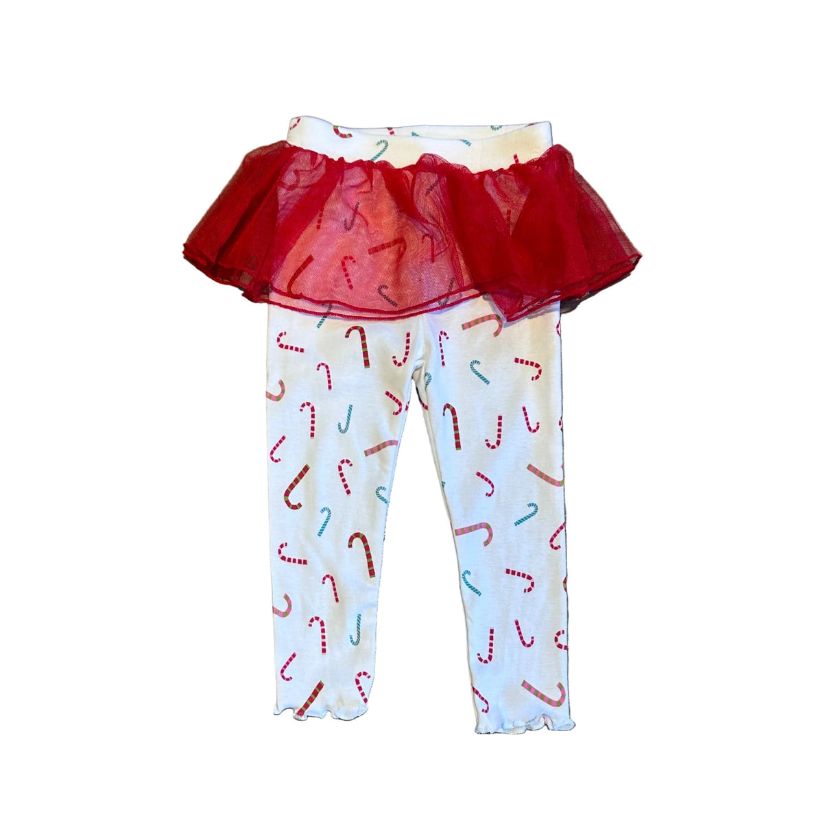 Legging en cotton et tulle à motif de cannes