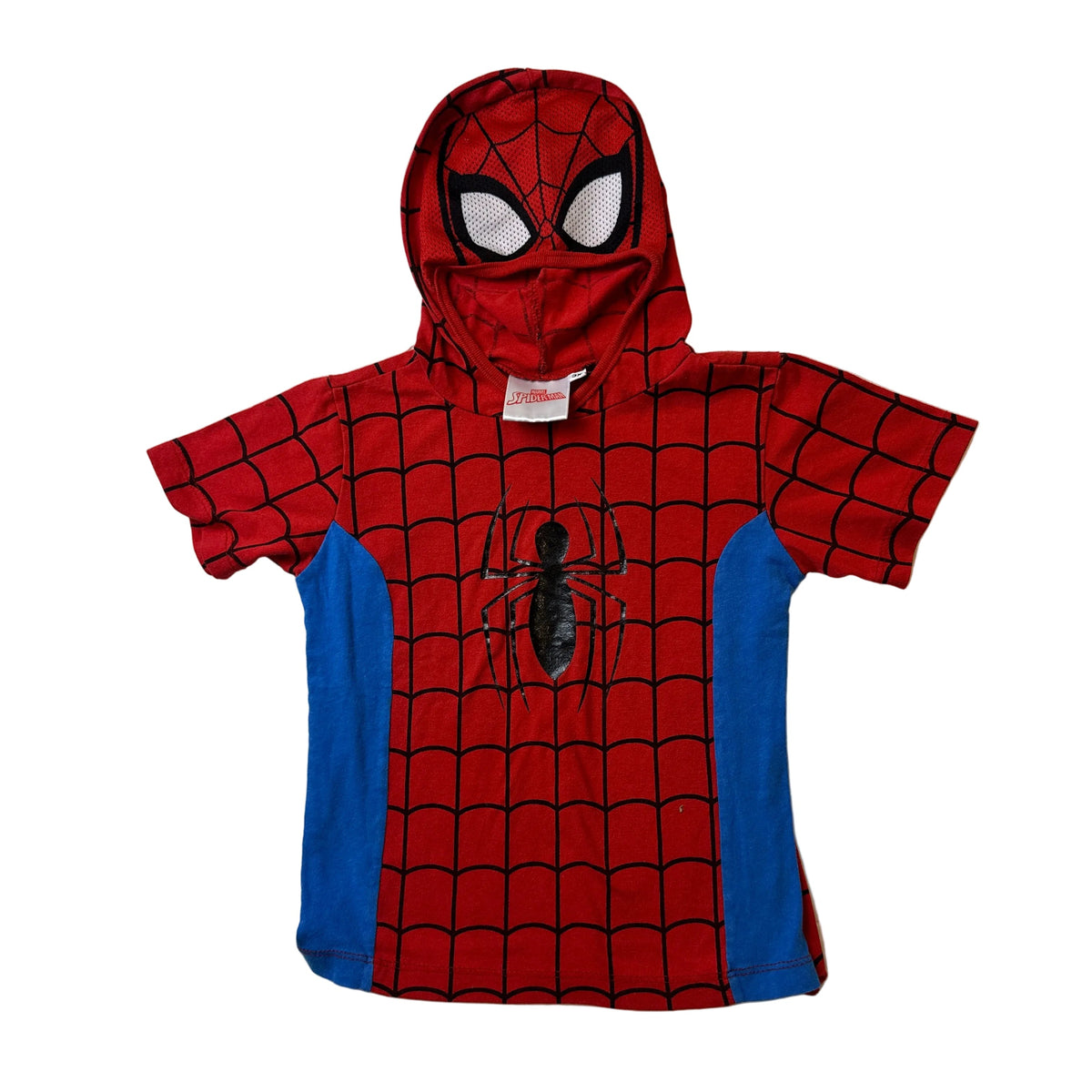 Déguisement de Spider-Man avec capuchon, manches courtes