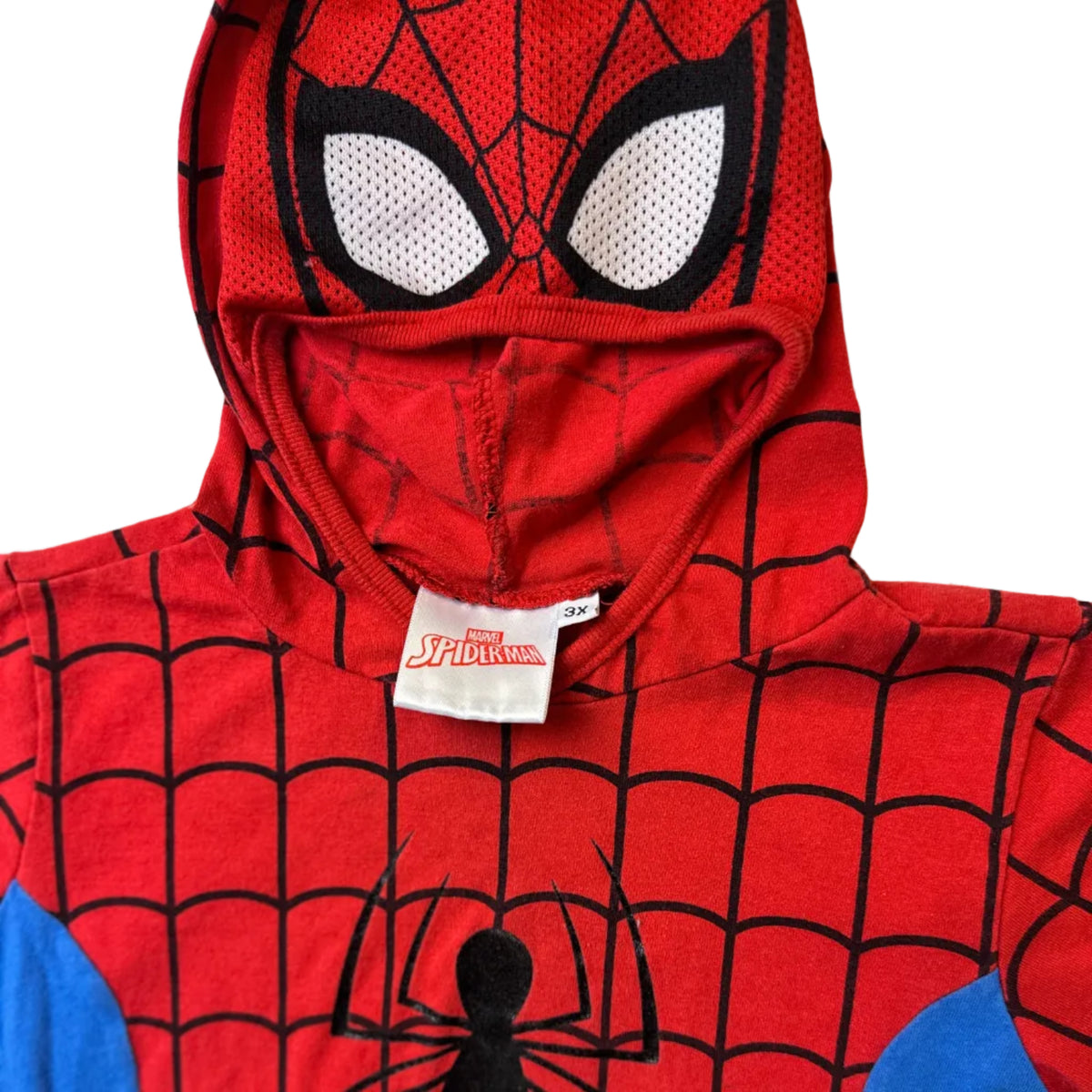 Déguisement de Spider-Man avec capuchon, manches courtes