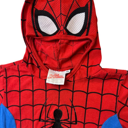 Déguisement de Spider-Man avec capuchon, manches courtes