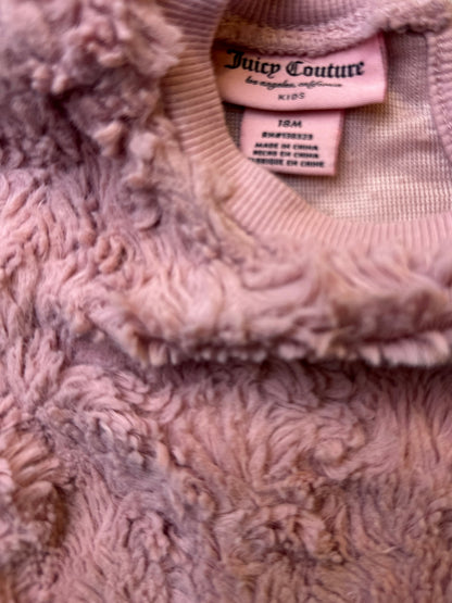 Chandail en peluche à manches longues avec petit cœur décoratif