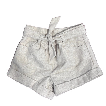 Short beige à taille nouée